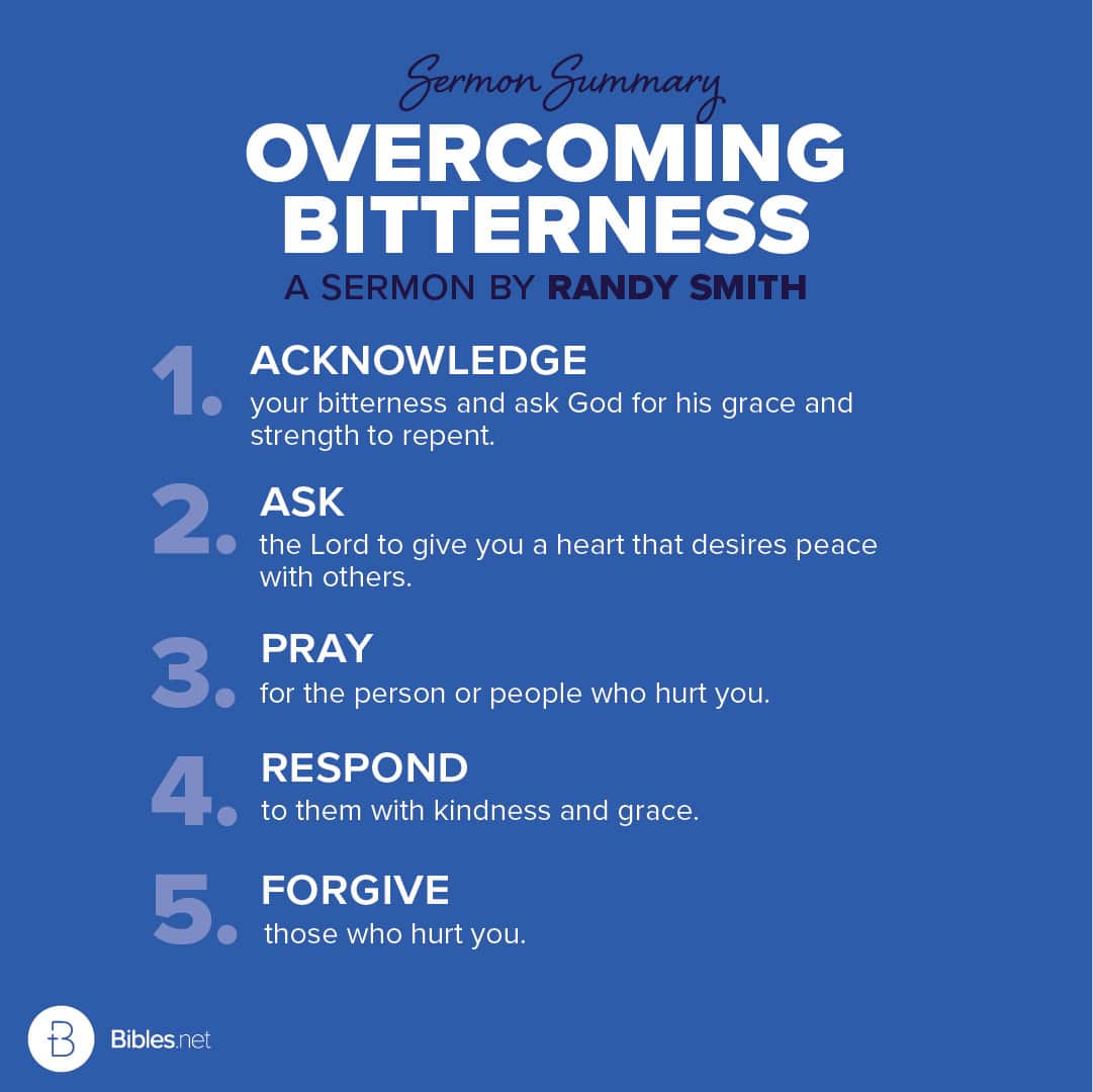 Overcoming bitterness