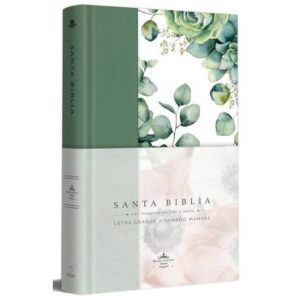 Biblia RVR 1960 letra grande tamaño manual (Handy Size Large Print Bible Hardcover Cloth with Green Floral)