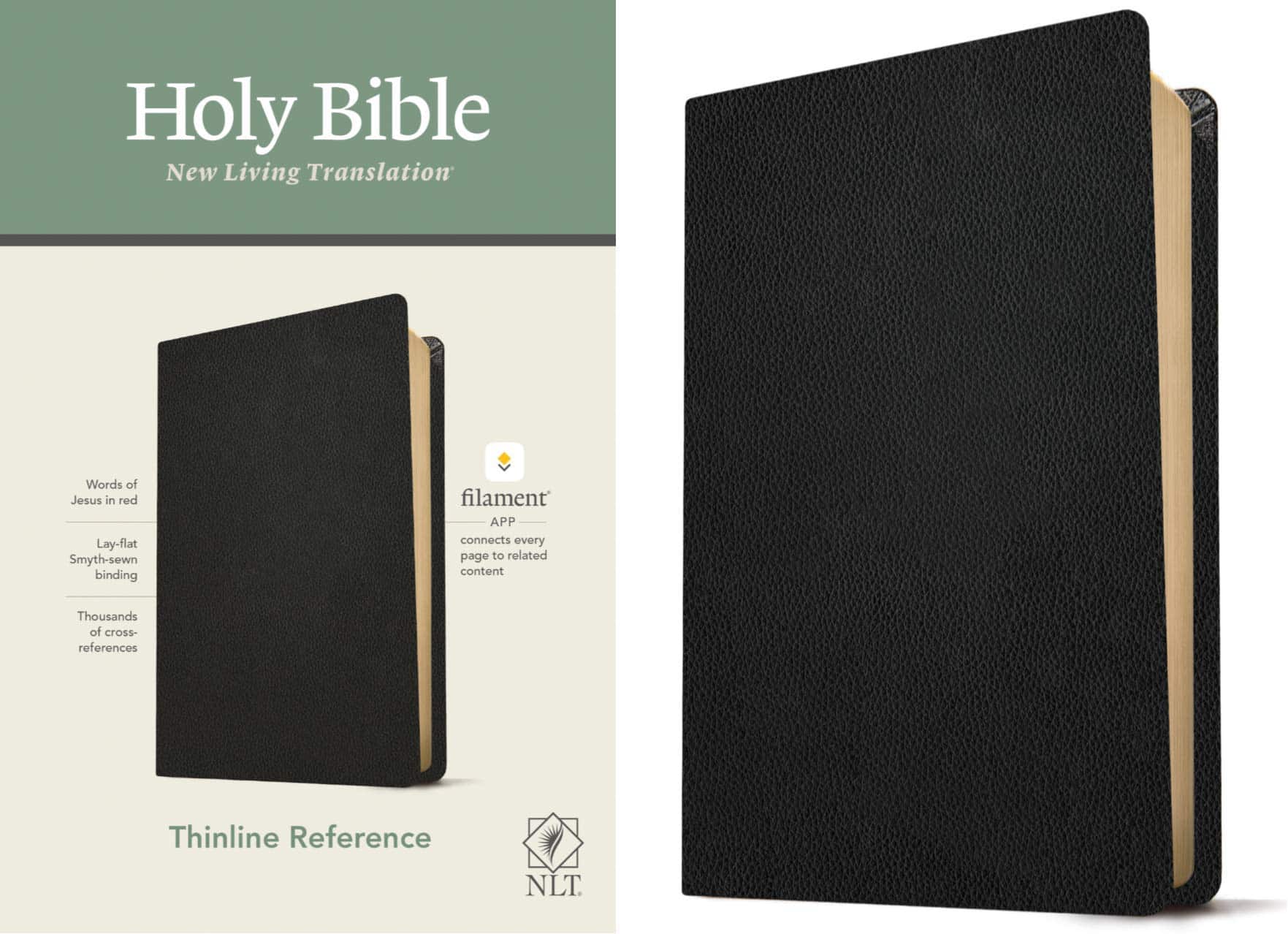 NLT Thinline Reference Bible Genuine Leather